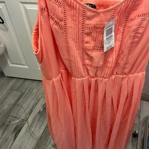 Brand new coral skater dress chiffon